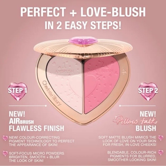Charlotte, Tilbury, beauty, soulmate’s face, palette PILLOWTALK flawless pink - Picture 5 of 11